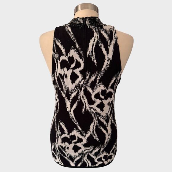 White House Black Market Medium Sleeveless Mock Neck Top Poly Rayon - Picture 5 of 9